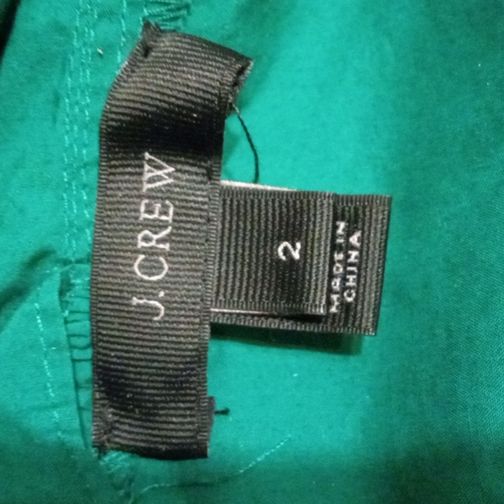J. Crew Green Ruffle Off Shoulder Top 2 - Picture 8 of 9